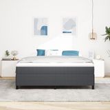 vidaXL Boxspringbed Donkergrijs 180 x 200 cm Corduroy stof