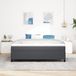 vidaXL Boxspringbed Donkergrijs 180 x 200 cm Corduroy stof