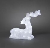 Konstsmide renne en acrylique, couché, 40 diodes blanc froid, transformateur extérieur 24V, câble transparent - 6181-203