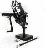 Merkloos / Sans marque Wan GmbH Motorfiets Voetsteunen - Achterste Voetsteunen - Comfortabel Rijden - Verstelbare Positie - 1200 gram - Grijs