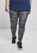 Urban Classics AOP Legging Dames Zwart/Wit 4XL