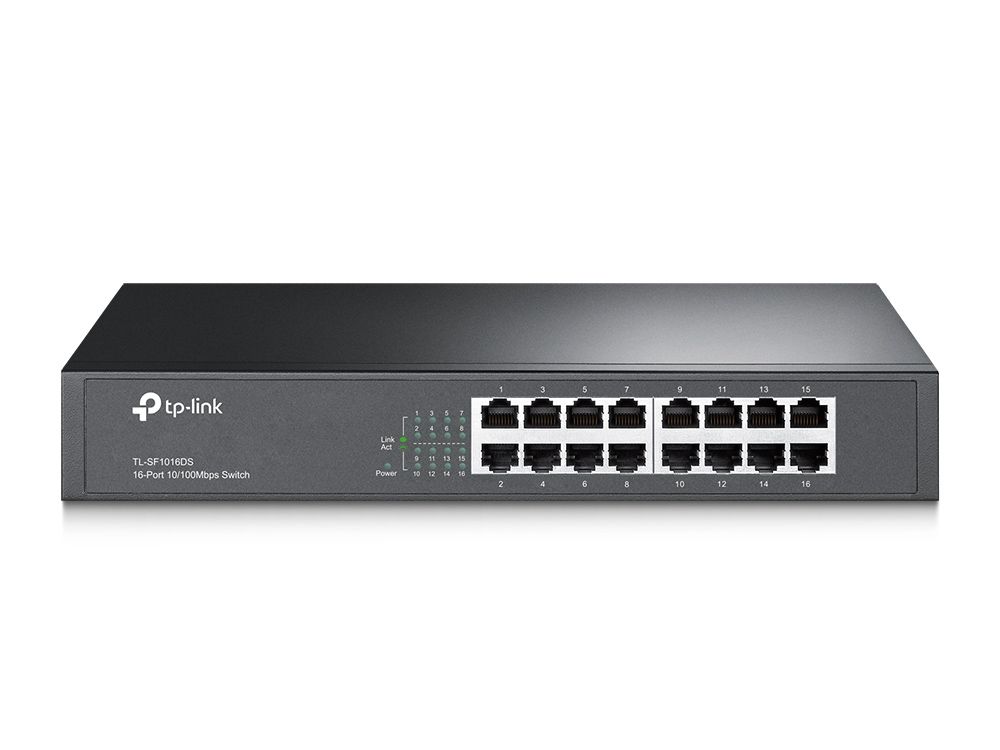 TP-LINK TL-SF1016DS - Switch - 16 poorten - Zwart