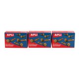 APLI 20972-300 draadbinders, goudkleurig, 17 mm, zonder sluitring, verpakking van 3 stuks