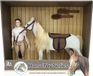 HIPO Figurine de jeu cheval avec jockey 637625