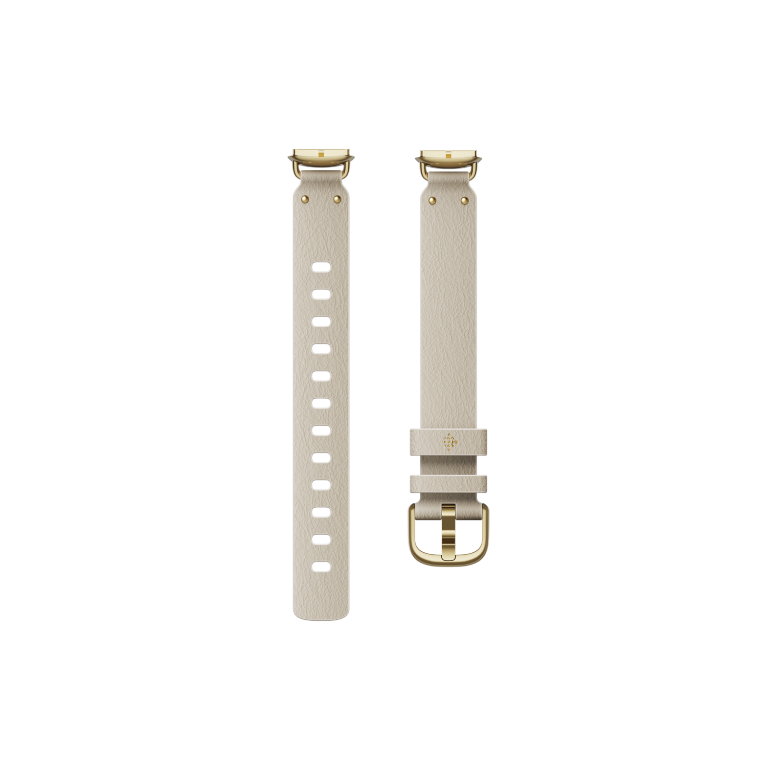 Fitbit Luxe Band - Leather - White - Gold Buckle