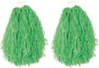 Cheerball - 4x - met ringgreep - vert - 28 cm - pompom - Cheerleader verkleed accessoires