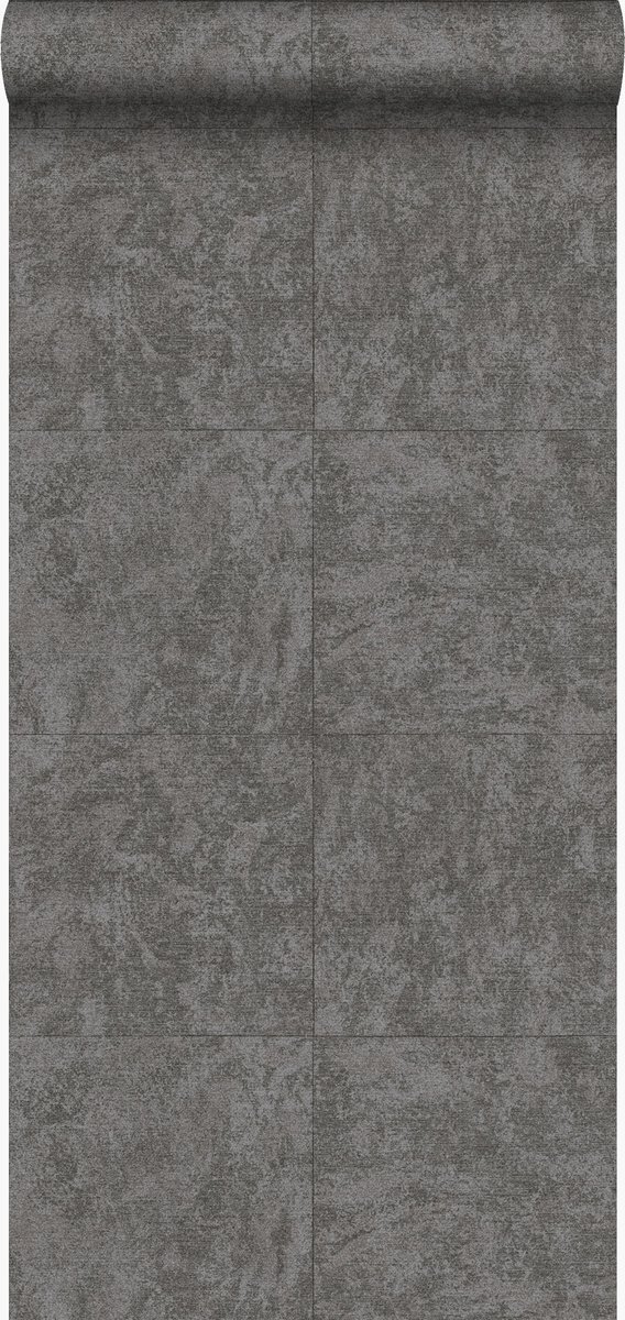 Origin Wallcoverings behang steen donker taupe - 347407 - 53 cm x 10,05 m