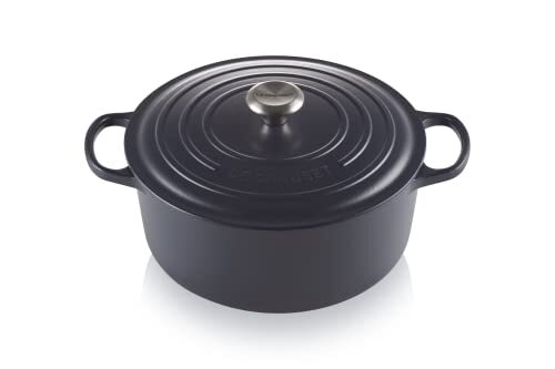 Le Creuset s unieke geëmailleerde gietijzeren ronde braadpan met deksel, 28 cm, 6,7 liter, blauw, 21177285214430