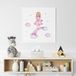 Princesse Arc-en-ciel Affiche Carrée Enfants - 60x60 Cm
