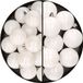 Decoris Kaemingk B.V. 28x stuks kunststof kerstballen wit 4 en 6 cm