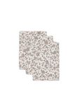 Jollein 536-848-67045 Set van 3 washandjes/washandje met retro bloemen (15 x 20 cm)