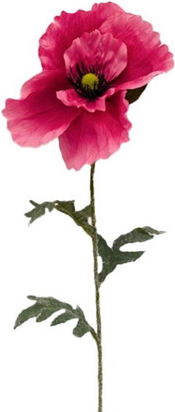 Buitengewoon Boet Buitengewoon de Boet Kunstbloem papaver tak paars, 65 cm