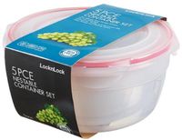 LocknLock CLASSIC voedselcontainerset, 5-delig, kleurrijk