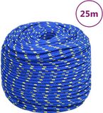 vidaXL Boottouw 6 mm 25 m polypropyleen blauw
