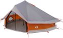 vidaXL Tipi Tent 20-persoons Gris et Orange Polyester et Acier