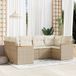 Maison Exclusive - Ensemble de meubles de jardin 6 pièces avec canapé et coussins, beige, en polyrotin