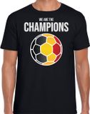 Shoppartners Bv België EK/WK supporter t-shirt - We Are The Champions met Belgische voetbal - Zwart - Heren - Kleding / Shirt XXL