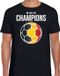 Shoppartners Bv België EK/WK supporter t-shirt - We Are The Champions met Belgische voetbal - Zwart - Heren - Kleding / Shirt XXL
