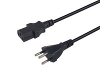 Equip 112241 Stromkabel Schwarz 3 m T12 C13 Stecker