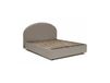 Lit double en similicuir tourterelle 160x190 cm