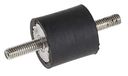 RS PRO Rubberen trildemper, buiten-/buitendraad buffer M6, Ø 25 mm x 25 mm, 60 Shore A, verpakking van 4 stuks