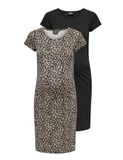 ONLY MATERNITY Jurk OLMLOVELY 2-pack Korte jurk XXL Zwart
