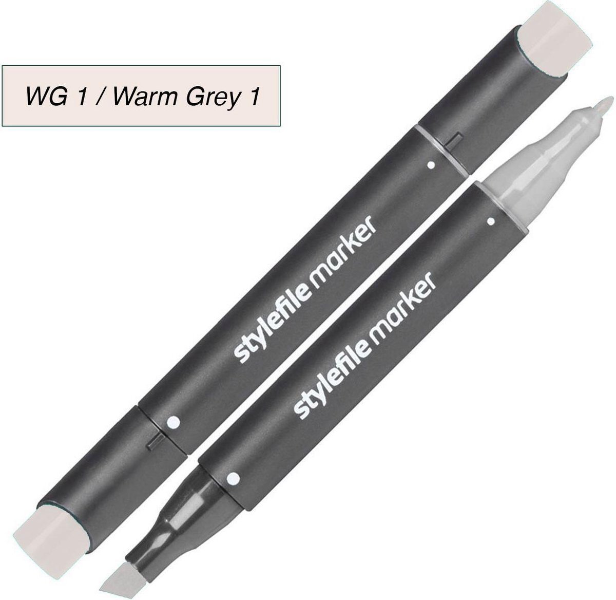 Stylefile Markers Stylefile Twin Marker - Warm Grijs 1 - Deze hoge kwaliteit stift is ideaal voor designers, architecten, graffiti artiesten, cartoonisten, & ontwerp studenten