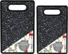 Urban Living Snijplank - Marmer Look - Zwart - Kunststof - 25 & 30 cm
