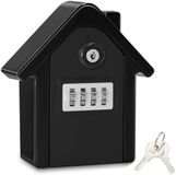Waccet Sleutelkluis met Numerieke Code aan de Buitenkant, Grote Sleutelkluis, Sleutelkast voor Wandmontage aan de Buitenkant, Binnenin Garage, Thuiskantoor, Sleutels (Zwart)