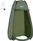 Outsunny Camping Douchetent 100x100x185cm Oxford stof Groen