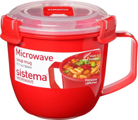 Sistema Microwave Magnetronbak - Soepmok - 585 ml - Rood