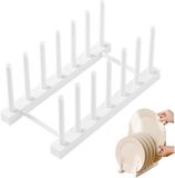 Sans marque Organisateur de couvercles de casseroles 6 emplacements pour cuisine, support de couvercle en métal pour casseroles, poêles, planches à découper, assiettes et organisation de placards