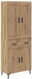 vidaXL Highboard Artisan Eiken 69,5 x 34 x 180 cm