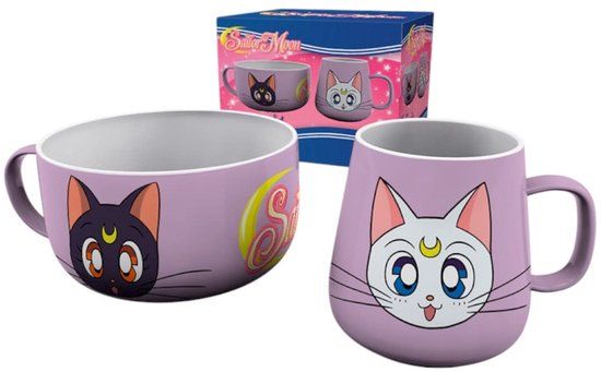 Sailor Moon Luna & Artemis Mokken set meerkleurig Keramiek