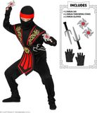 Widmann Ninja pak kinderen Kombat rood
