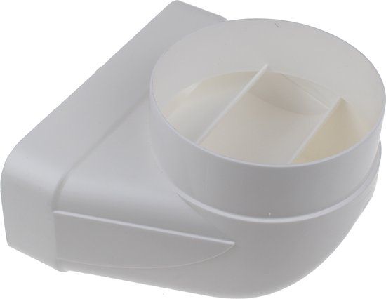 Novy 906405 Hoek adapter voor vlak kanaal met luchtgeleiders - Wit