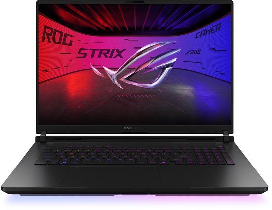 ASUS ROG Strix SCAR 18 G835LX-SA008W Intel Core Ultra 9 275HX Laptop 45,7 cm (18") WQXGA 64 GB DDR5-SDRAM 2 TB SSD NVIDIA GeForce RTX 5090 Wi-Fi 7 (802.11be) Windows 11 Home Duits Zwart