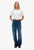 Superdry - Dames Jeans met Hoge Taille en Wijde Pijpen van Biologisch Katoen - Deep Indigo Denim - Maat 26/30