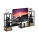 Furinno Turn-N-Tube Grote tv-standaard, tv-kast, tv-rek, console, Frans eiken/zwart, 197,1 (breedte) x 93 (hoogte) x 29,7 (diepte) cm