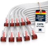 1aTTack.de 10x 2m Cat6 Cat.6 Ethernetkabel Cat 6 Netwerkkabel Patchkabel RJ45 SFTP - Transparant