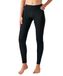 Damart - Lange fijn ribgebreide legging Thermolactyl - Dames - Zwart - XXL