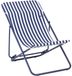 Lafuma Maxi Transat - Strandstoel - Inklapbaar - Verstelbaar - Airlon - Indigo (Blauw) gestreept