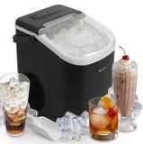 Tommy Teleshopping BluMill Ijsblokjesmachine - Ijsblokmaker - Incl. Ijsschep en Uitneembare Ijsmand - 9 blokjes in 6 minuten - Draagbaar - Zelfreinigend - Zwart
