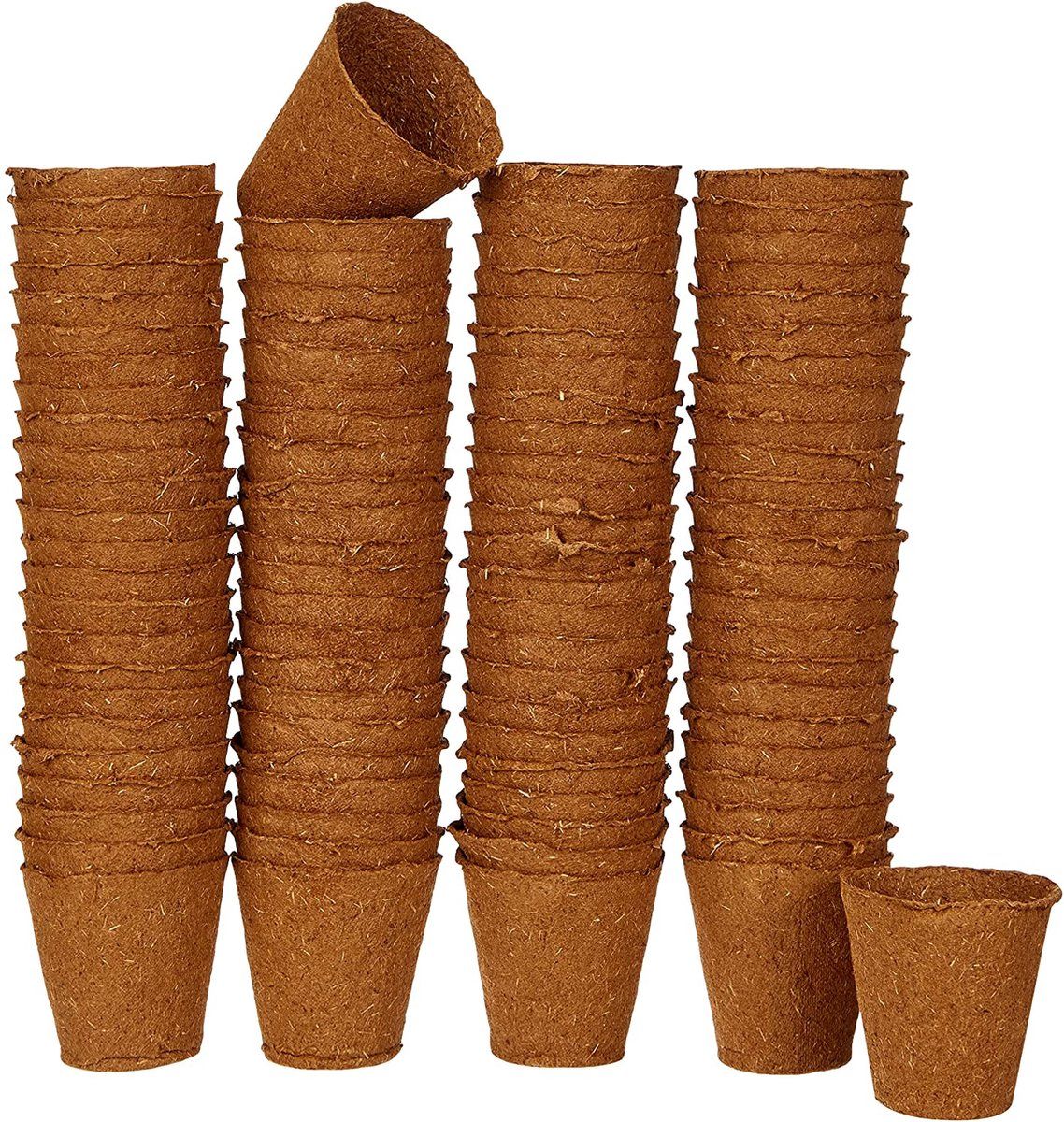 Dehner plantenpotten voor stekjes - Ø 6 cm - 96 stuks - cellulose