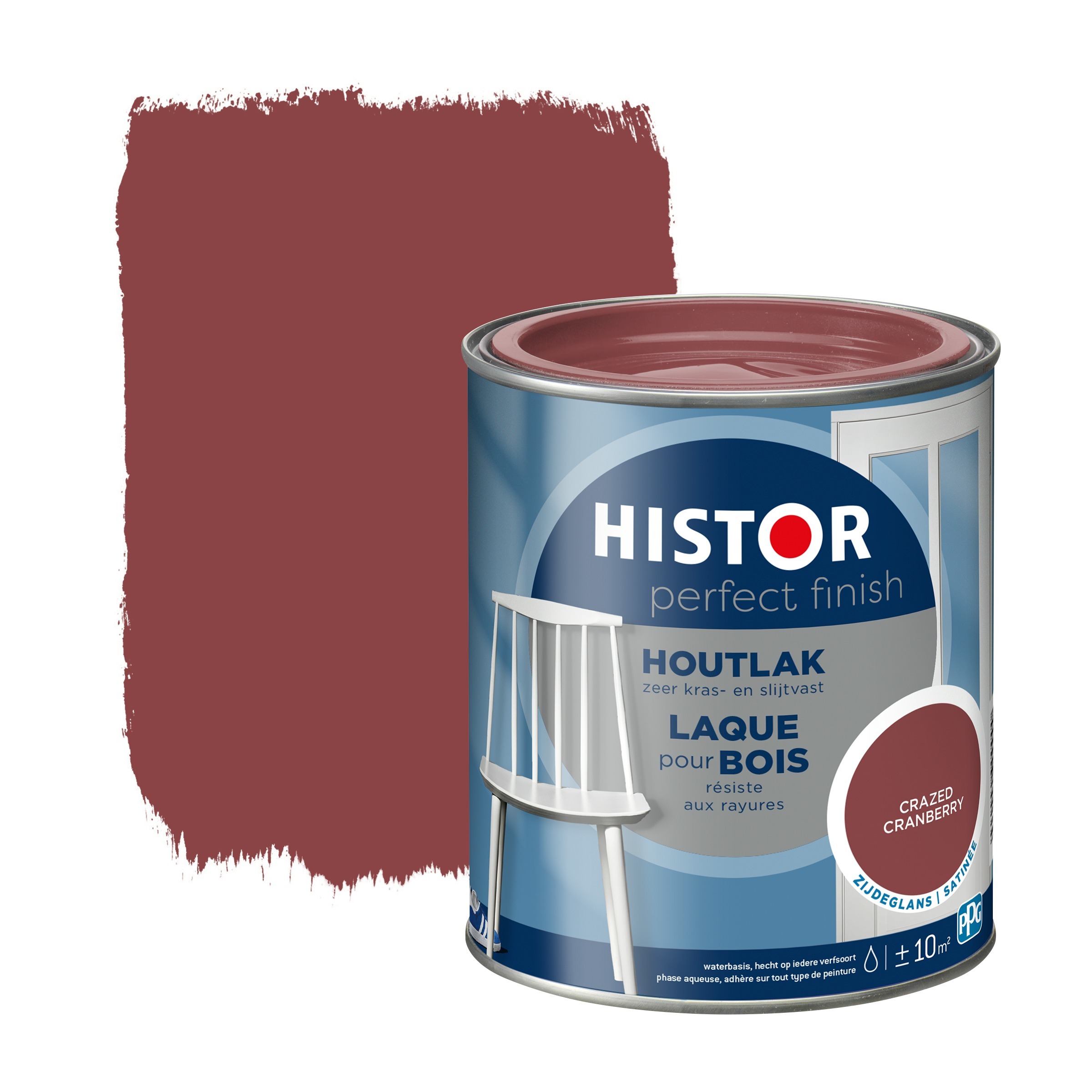 Histor Perfect Finish houtlak crazed cranberry zijdeglans 750 ml