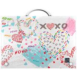 Schoolkoffer Grafoplás Schoolkoffer met handgreep, polypropyleen, sluiting met drukknop, Model Xoxo, Folio