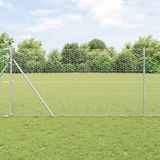 vidaXL Hexagon Hek 1,4 x 100 m Verzinkt Staal Zilver