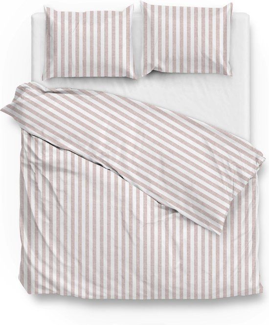 Zo!Home dekbedovertrek katoen banda di lino linnen look - sandy beige 260x200/220cm