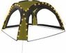 vidaXL Tente de réception avec LED et 4 parois latérales 3,6x3,6x2,3 m vert