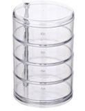 WENKO Cilinder Organizer met 4 Draaibare Vakken voor Kaptafel - Transparant Acrylaat
